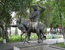 مجسمه ملانصرالدین در بخارا